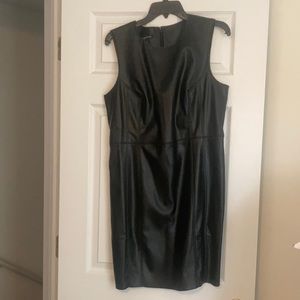 INC International Concepts faux leather sleeveless dress